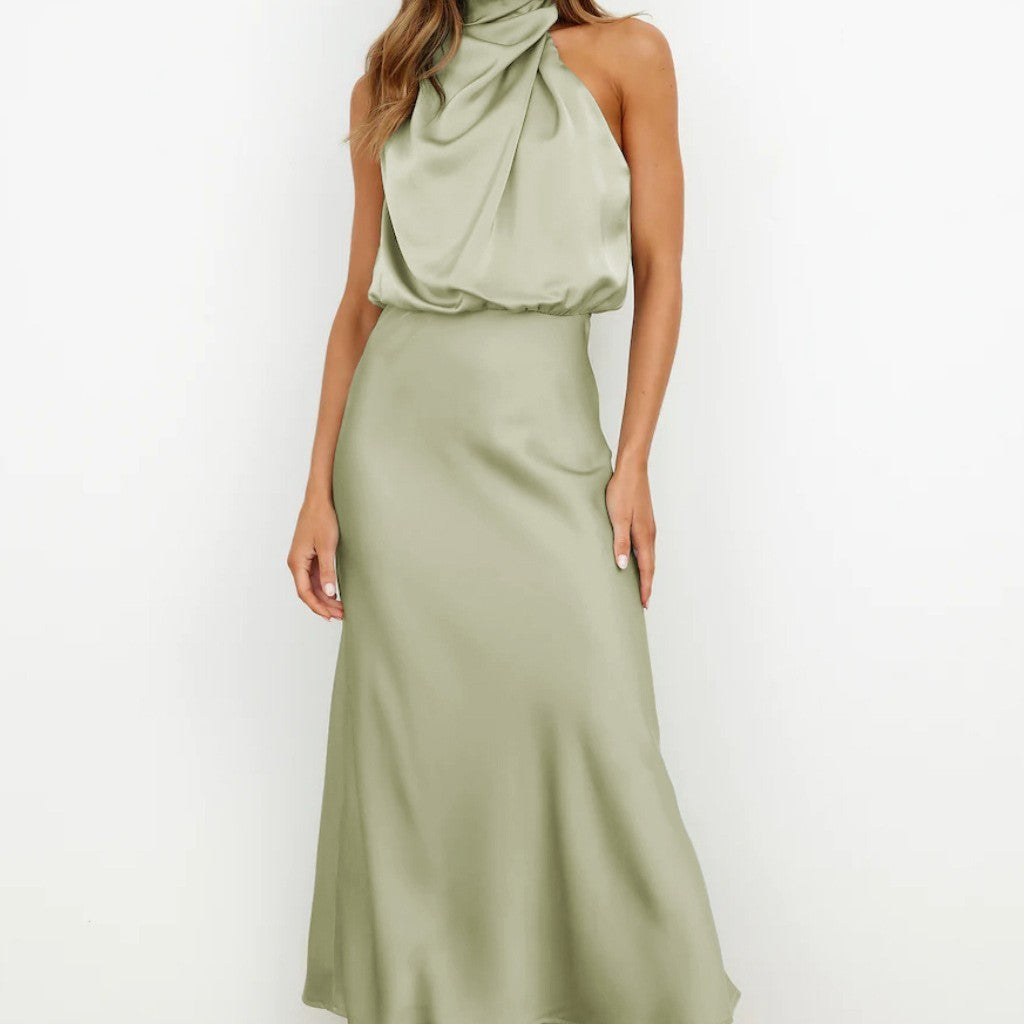 Isadora™ | Satijnen maxi-jurk