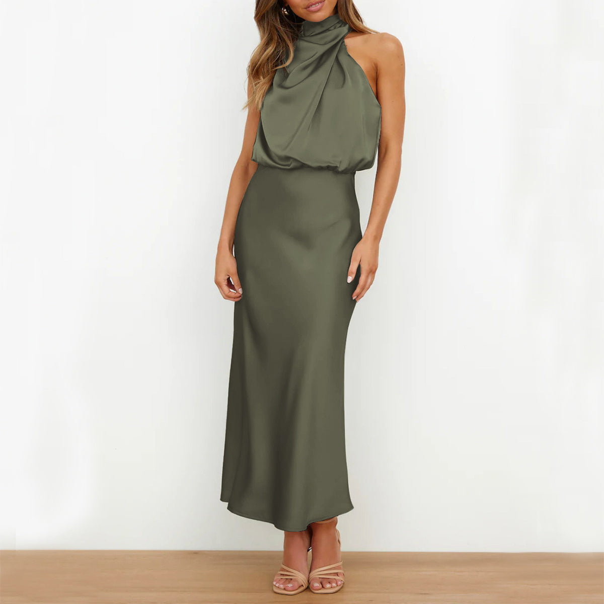 Isadora™ | Satijnen maxi-jurk