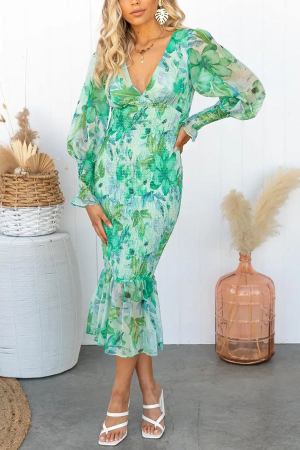 Liva™ | V-Hals Midi Jurk