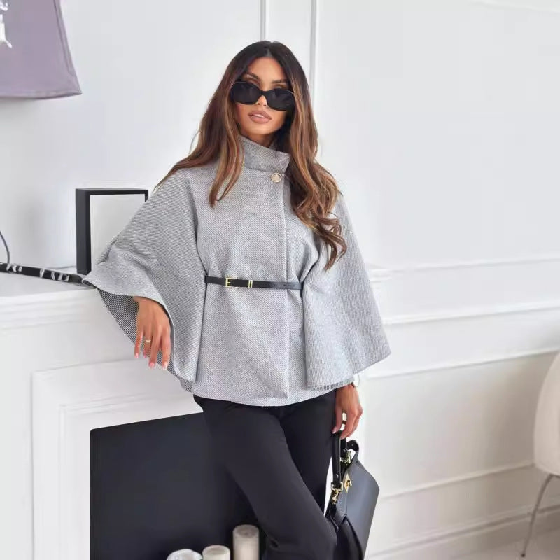 Renée™ – Manteltop met vleermuismouwen & ceintuur