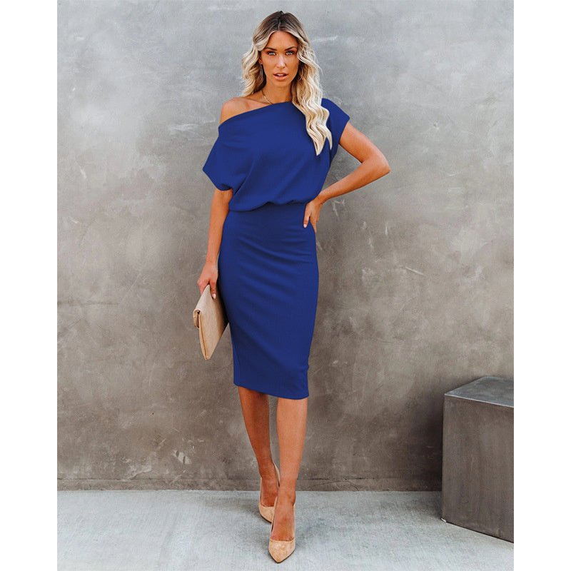 Iselin™ – Effen jurk met korte mouwen