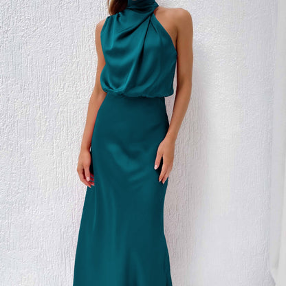 Isadora™ | Satijnen maxi-jurk