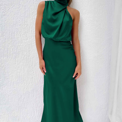 Isadora™ | Satijnen maxi-jurk