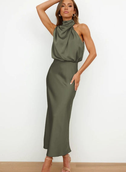 Isadora™ | Satijnen maxi-jurk