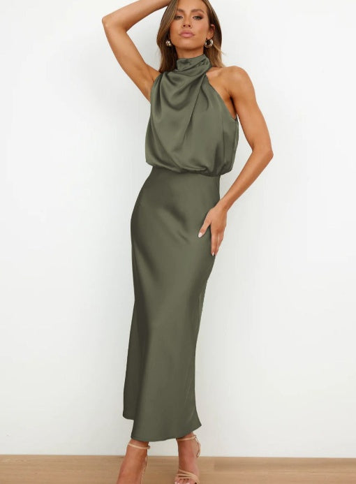 Isadora™ | Satijnen maxi-jurk